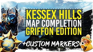 Guild Wars 2 - Kessex Hills Map Completion with Custom Markers