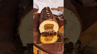 Two-Chocolate Hazelnut Log