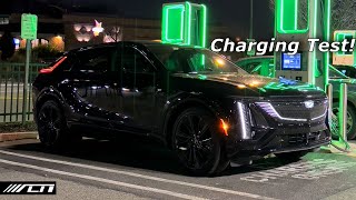 2024 Cadillac Lyriq Sport Public DC Fast Charging Test /// Allcarnews