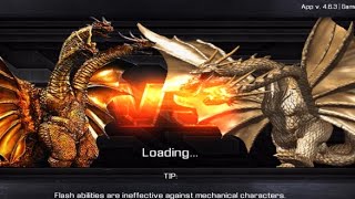 Grand king ghidorah vs heisei ghidorah (Godzilla Omniverse)