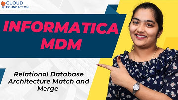 Relational Database Architecture Match & Merge in Informatica MDM | Informatica MDM |CloudFoundation