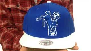 Colts '2T XL-LOGO SNAPBACK' Royal-White Adjustable Hat by Mitchell & Ness