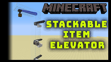 Compact Stackable Item Elevator - Tutorial - Minecraft 1.11.2, 1.12, +