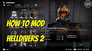 How to Mod Helldivers 2 - STAR WARS MODS SHOWCASE AND TUTORIAL #shorts #starwars #helldivers2