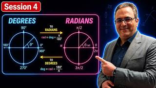 Degrees to Radians & Radians to Degrees | The Easiest Conversion Method - Session 04