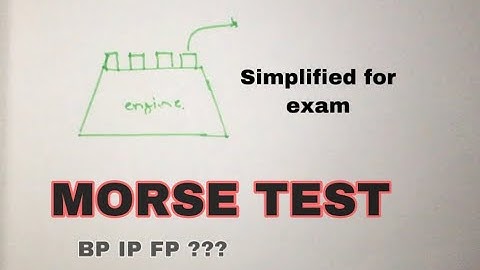 MORSE TEST SIMPLIFIED  FOR EXAM /INDICATED POWE/BRAKE POWER/FRICTION POWE
