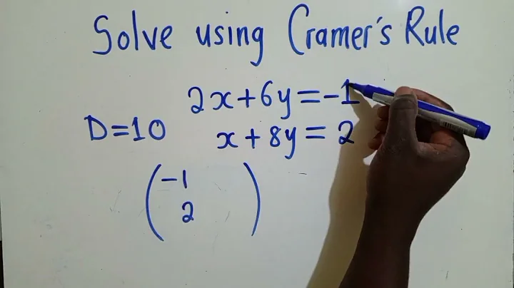 Cramer's rule other way to solve Simultaneous equation