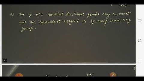 Part-2, Chemoselectivity by Mukesh Kumar Jangid,  M. Sc. Final, O. S. II,  unit 1st