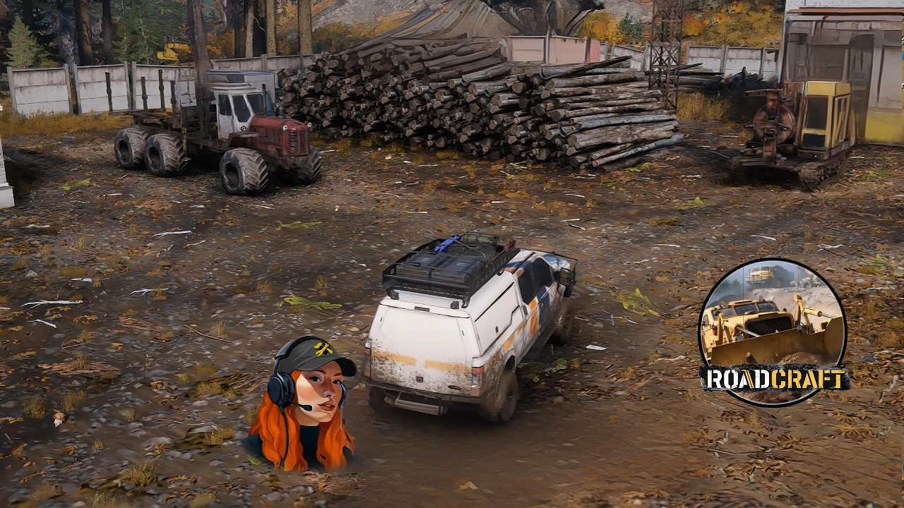 RoadCraft Liberando maquinário para trabalho com troncos - #4k