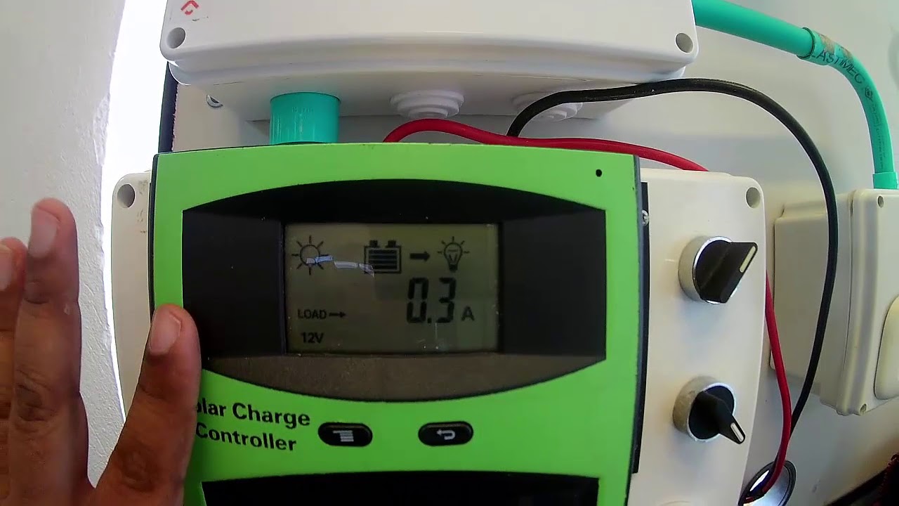 VISUALIZACION DE PARAMETROS Y PROGRAMACION DE REGULADOR SOLAR PWM 50 AMP