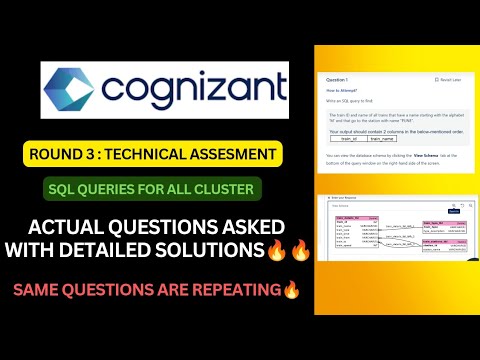 Cognizant actual SQL