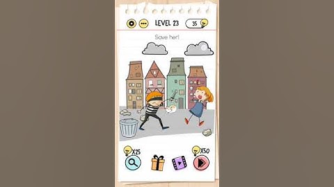 Brain test level 23 save her!