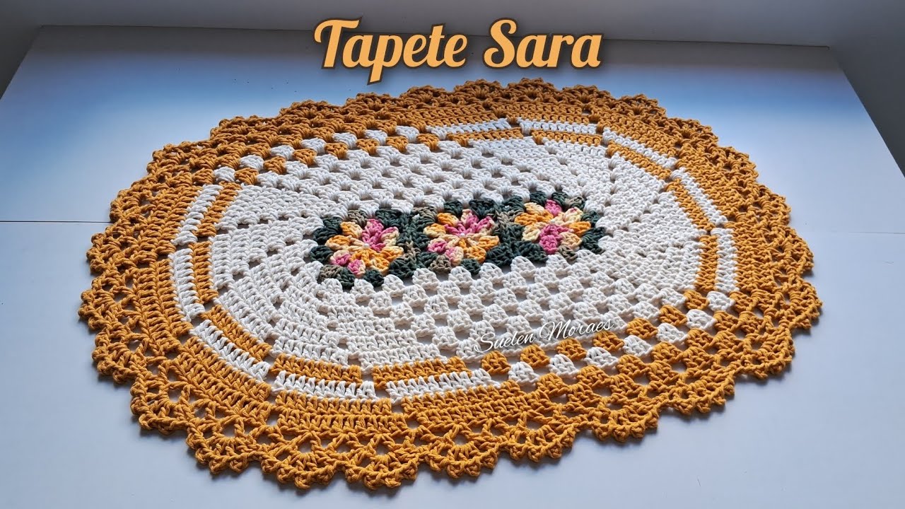 PASSO A PASSO TAPETE SARA / TAPETE DE CROCHÊ OVAL ECONÔMICO E FÁCIL