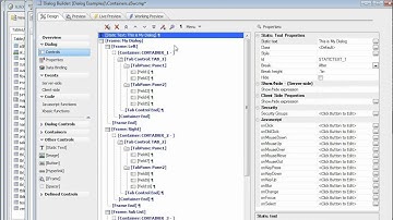 V11 Dialog Component - Complex Layout Using Frames, Containers, Tabs and Accordions  Part 2