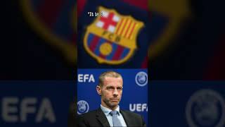 BARCELONA REFEREE SCANDAL A “SERIOUS SITUATION” PER UEFA PRESIDENT!