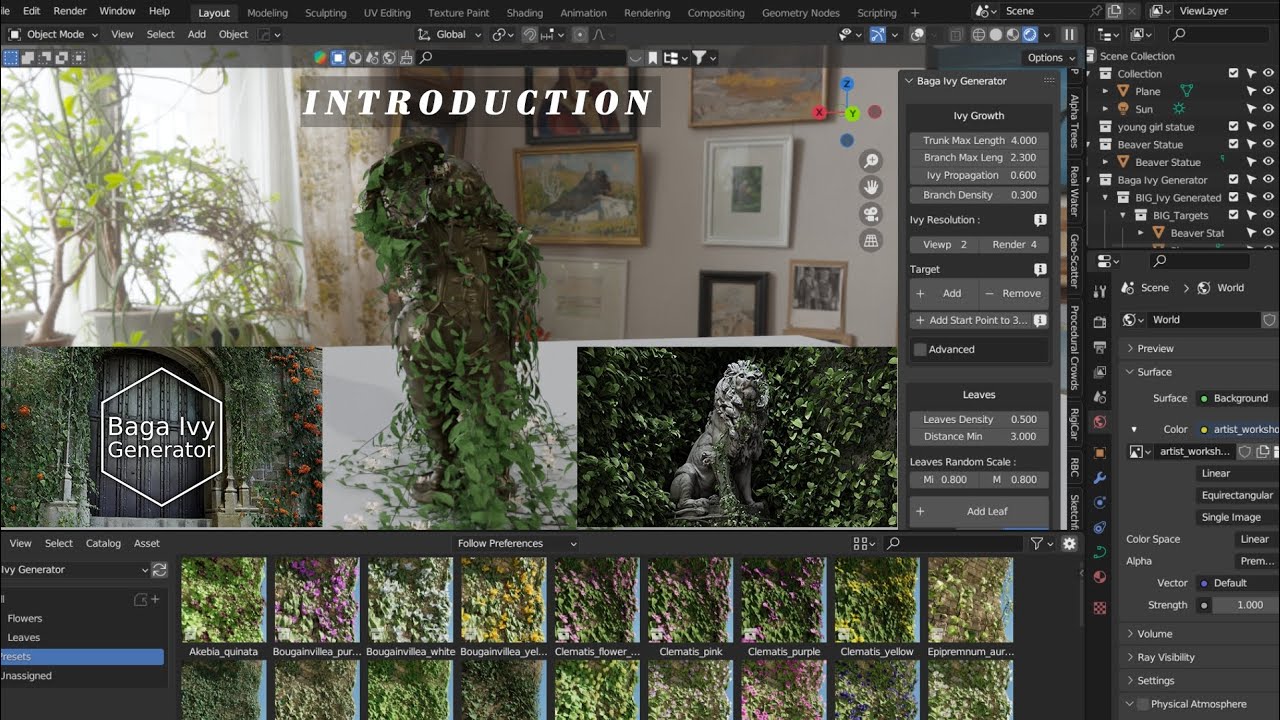 Baga Ivy Generator - Blender 3D - YouTube