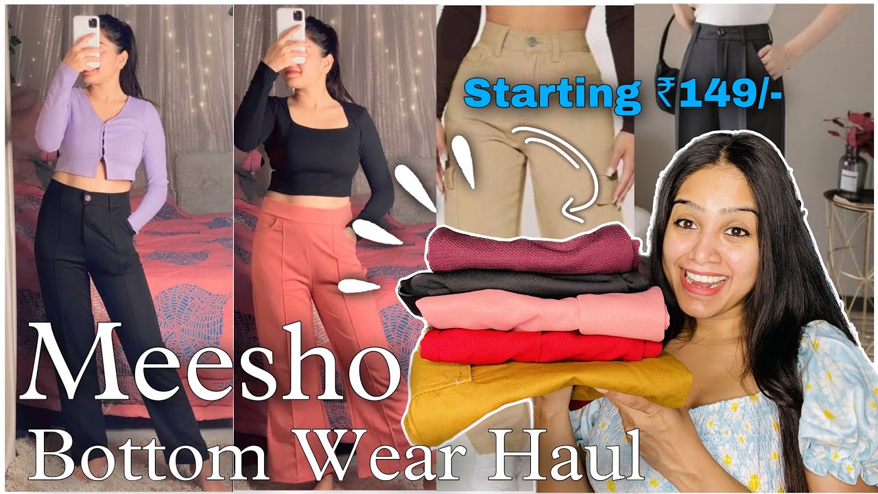 Meesho Bottom Wear haul Starting ₹149/- || High Waisted Trousers pant under 300/- || Riturvanjali