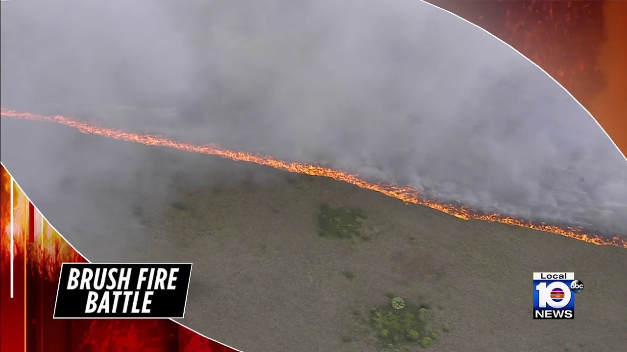 Brush fire continues to burn and more than 100 acres in west Miami-Dade ...