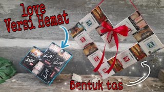 Cara membuat Love dari bungkus rokok versi hemat || ide kado buat cowo || buket roko