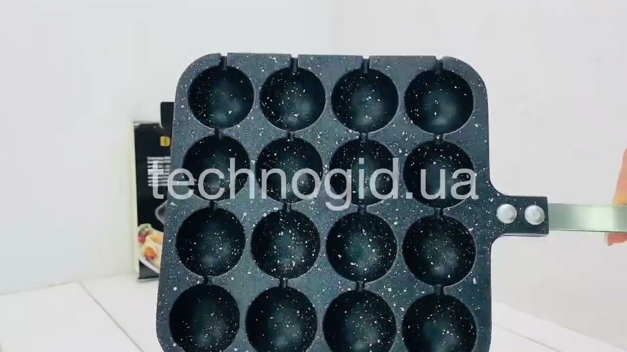 EB-7516 Сковорода Для Пончиків (Кулькова Сковорода) (15.5x15.5 см.), (Круглий 16x3 см.)