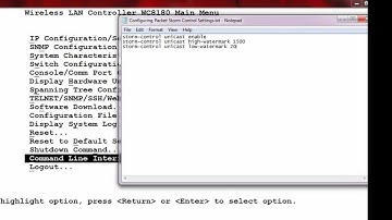 How to Configure Packet Storm Control Settings on an Avaya WLAN 8100 WC