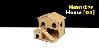 🐁 How to make Amazing Hamster House at home - Cardboard House [04]