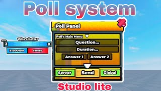 Poll system studio lite 🤑 || Studio lite tutorial 