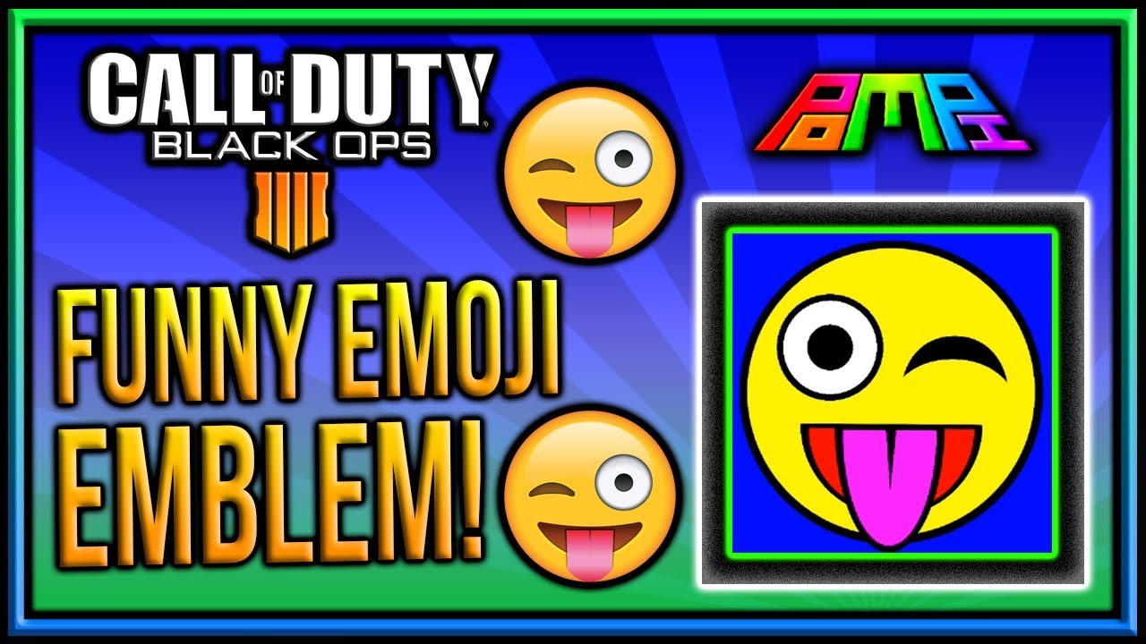 FUNNY EMOJI EMBLEM: COD BO4 Funny Winky Face Emoji Emblem Tutorial! Bo4 Emblem Tutorials! PomPi