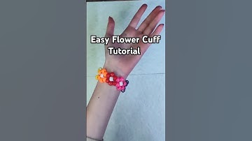 Flower cuff tutorial #kandi #kandikid #ponybeads Kandi cuff tutorial