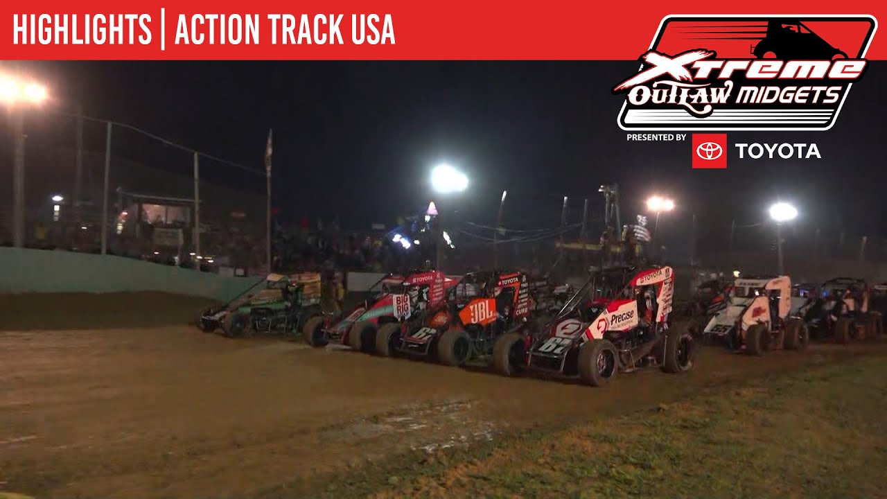 Xtreme Outlaw Midget Series Presented by Toyota | Action Track USA | August 6, 2025 | HIGHLIGHTS