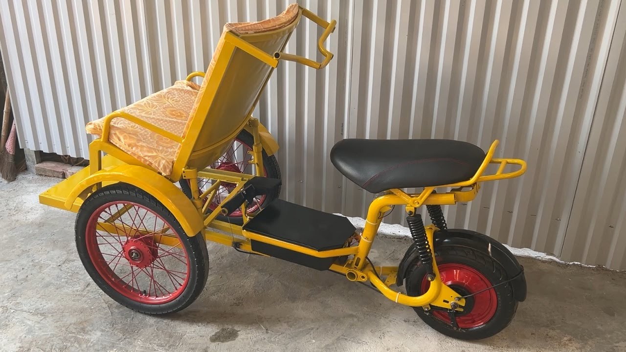 The young poor man who built a homemade rickshaw to carry his mother ...