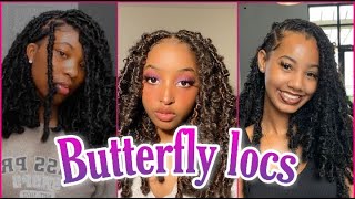 SLAYED BUTTERFLY LOCS🦋| Butterfly locs compilation
