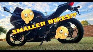 Taking my girls 300 out
Decided to take my girls Ninja 300 out and talk about smaller bikes.
Check out my boy defective wolf on sound cloud. He is the one who helped me with the intro and more!!! the intro song is Ride out.
And as always come say what up on my IG!!! heff_520
https://www.instagram.com/heff_520/ Taking my girls 300 out
