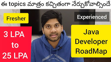 Java Developer Roadmap 2025 (Telugu) | 3 LPA to 25 LPA | Fresher and Experieneced