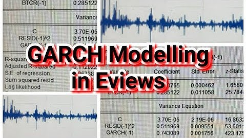 GARCH Modelling for Volatility in Eviews