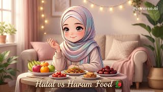 : Halal & Haram Food Explained 🌸 | Cute Islamic Story | Aesthetic Inn screenshot 5