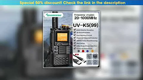 Limited Quansheng UV-K6 Upgrade UV-K5 (99) Interphone 5W Air Band Radio Tyep C Charging UHF VHF DTM