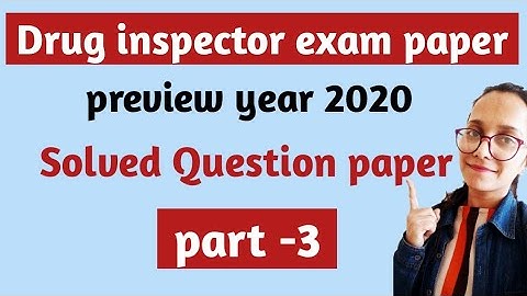 Drug inspector exam paper 2020 | solved hppsc drug inspector exam paper |