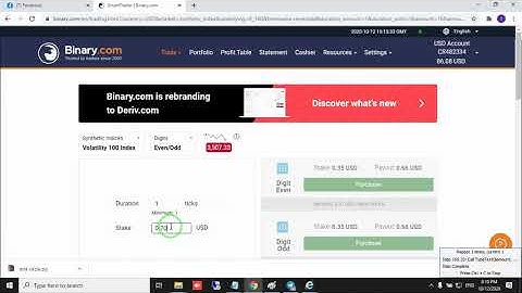 Binary.com Robot even/odd Fully Automated