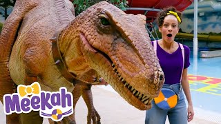 meekah learns about dinosaurs at the family fun park educational videos for kids