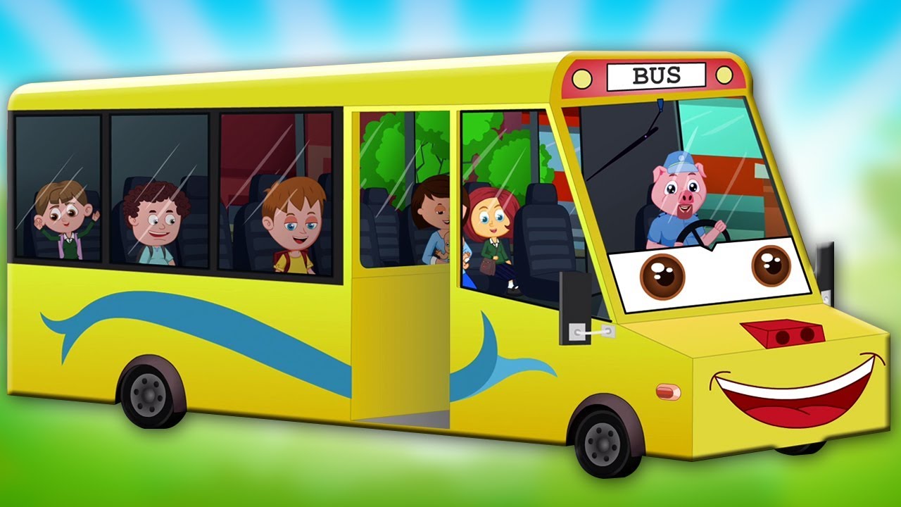 Räder im Bus, Lieder für Kinder, Baby Poems, Wheels On The Bus, Räder auf d...