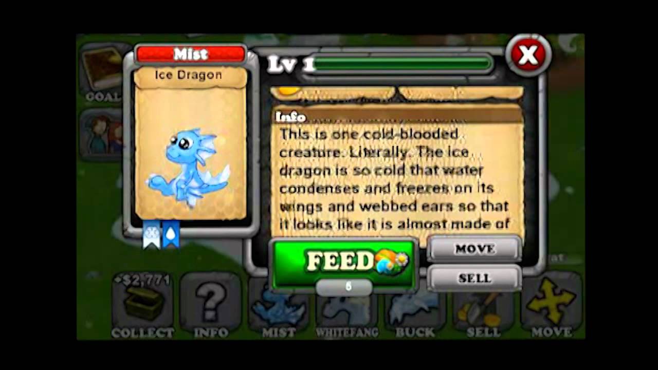 My Dragonvale Ice Dragon Evolution YouTube