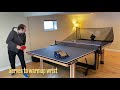 Table tennis training with butterfly amicus prime robot