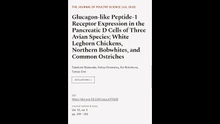 Glucagon-like Peptide-1 Receptor Expression in the Pancreatic D Cells of Three Avian ... | RTCL.TV
