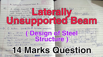 Laterally unsupported beam || How to design laterally unsupported beam? || DSS || #steelstructure