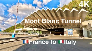 Driving 4K | France | Italy  Mont Blanc Tunnel | Scenic Road Trip | Driving Sounds Sleep&Study ASMR