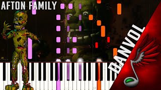 [FNAF SONG] KryFuZe - Afton Family [Remix] (Piano Tutorial by Danvol) - Synthesia HD