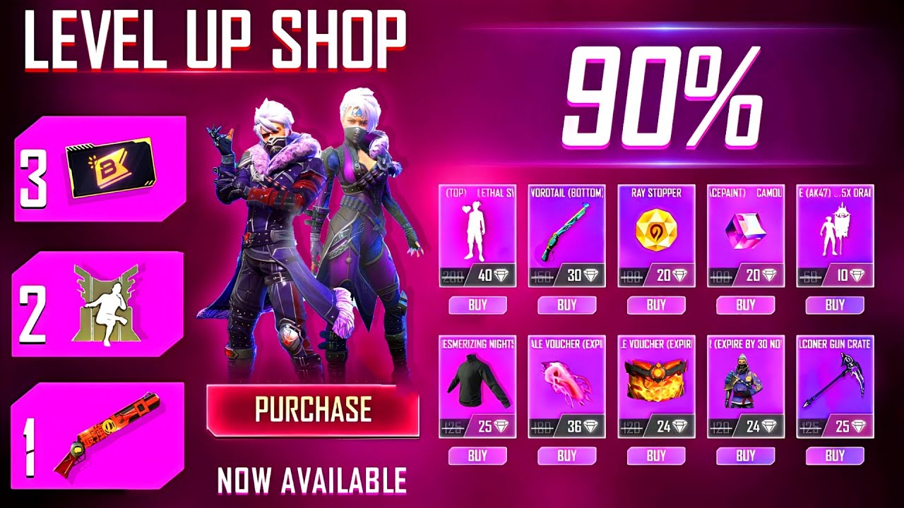 level up shop free fire - YouTube
