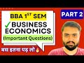 BBA 1st Semester Business Economics Most Important Questions 2025🔥|Part 2|CSJMU BBA 1st Semester.