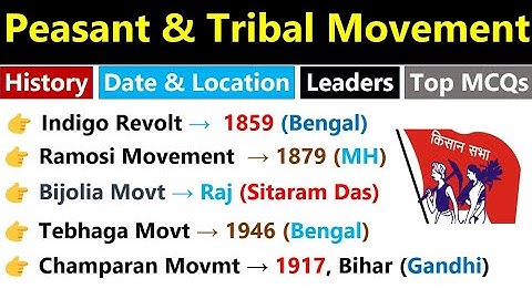 Tribal & Peasant Movement | आदिवासी और किसान आंदोलन | Tribal Movement | Peasant Movement | History